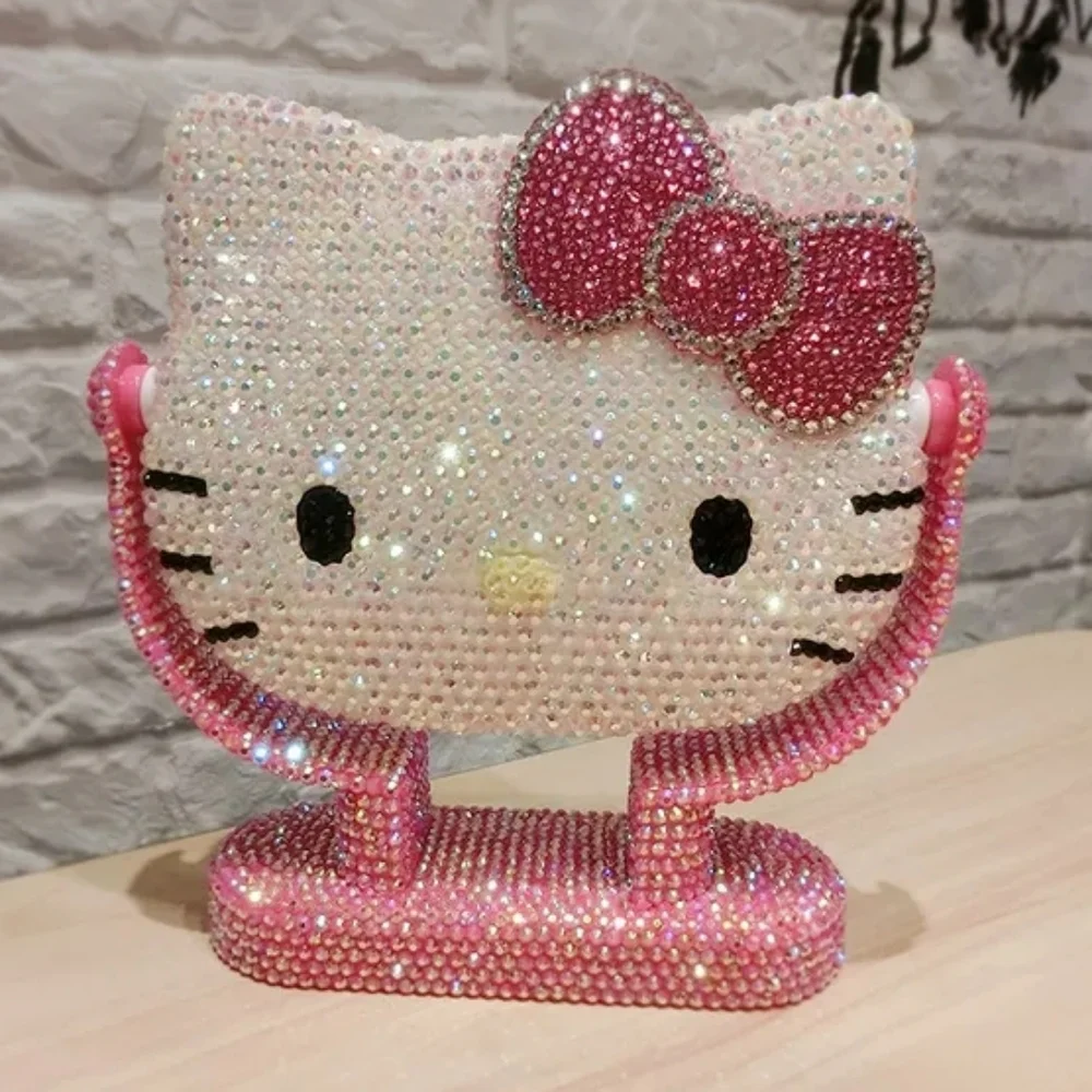 Hello Kitty Rhinestone Mirror w Stand